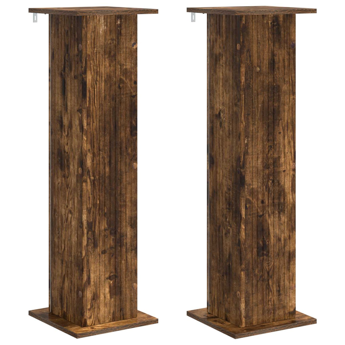 vidaXL Plant Stand 2 pcs Smoked Oak 30.5 x 30 x 100.5 cm