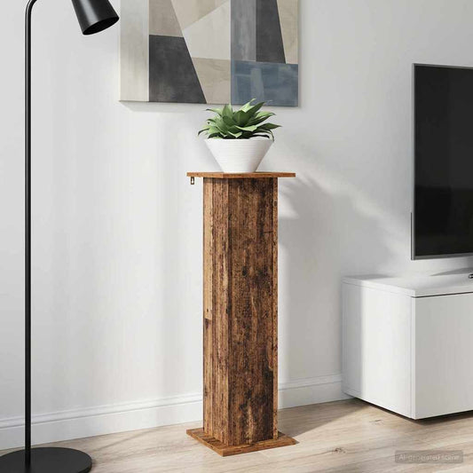 vidaXL Plant Stand Old Wood 30.5 x 30 x 100.5 cm Engineered Wood