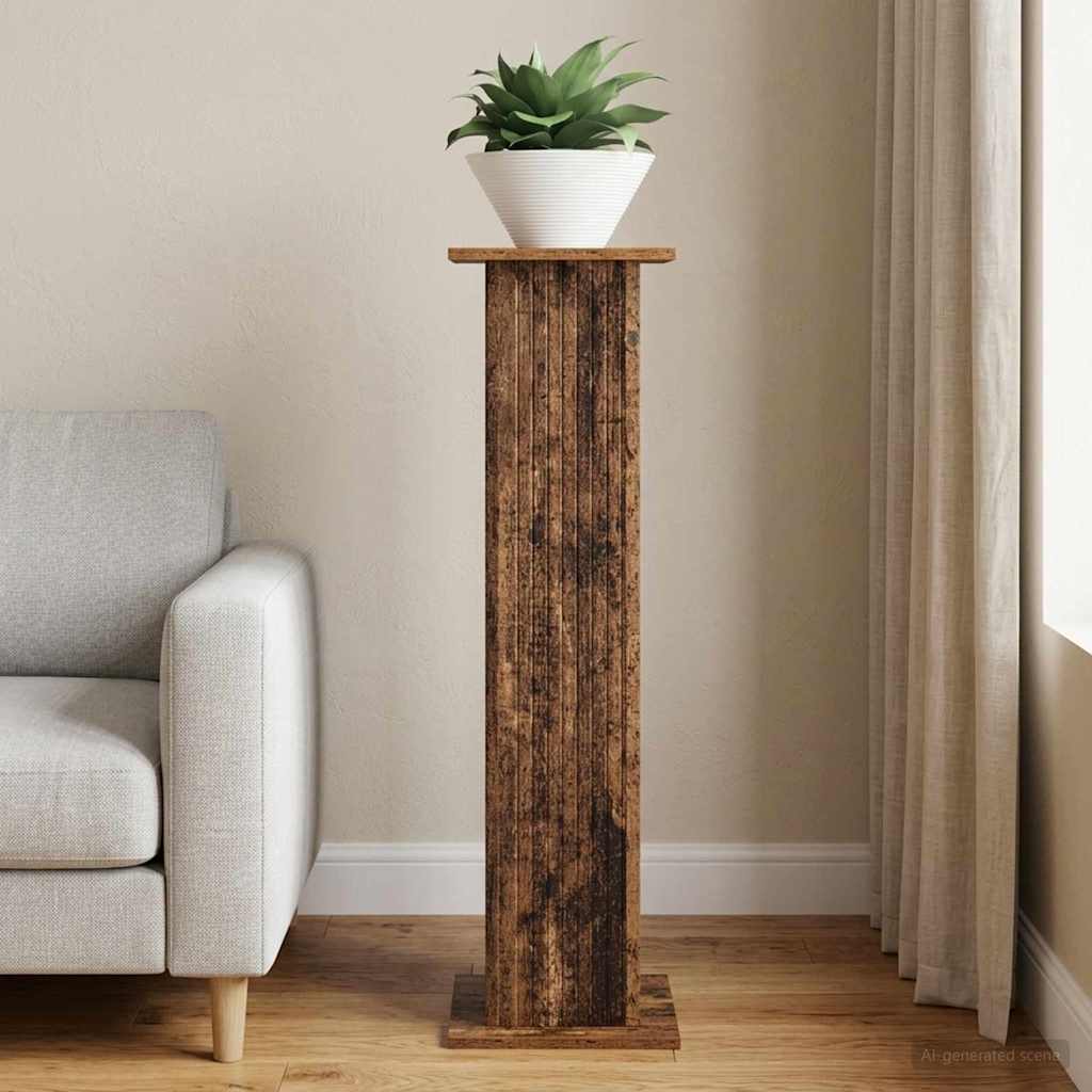 vidaXL Plant Stand Old Wood 30.5 x 30 x 100.5 cm Engineered Wood