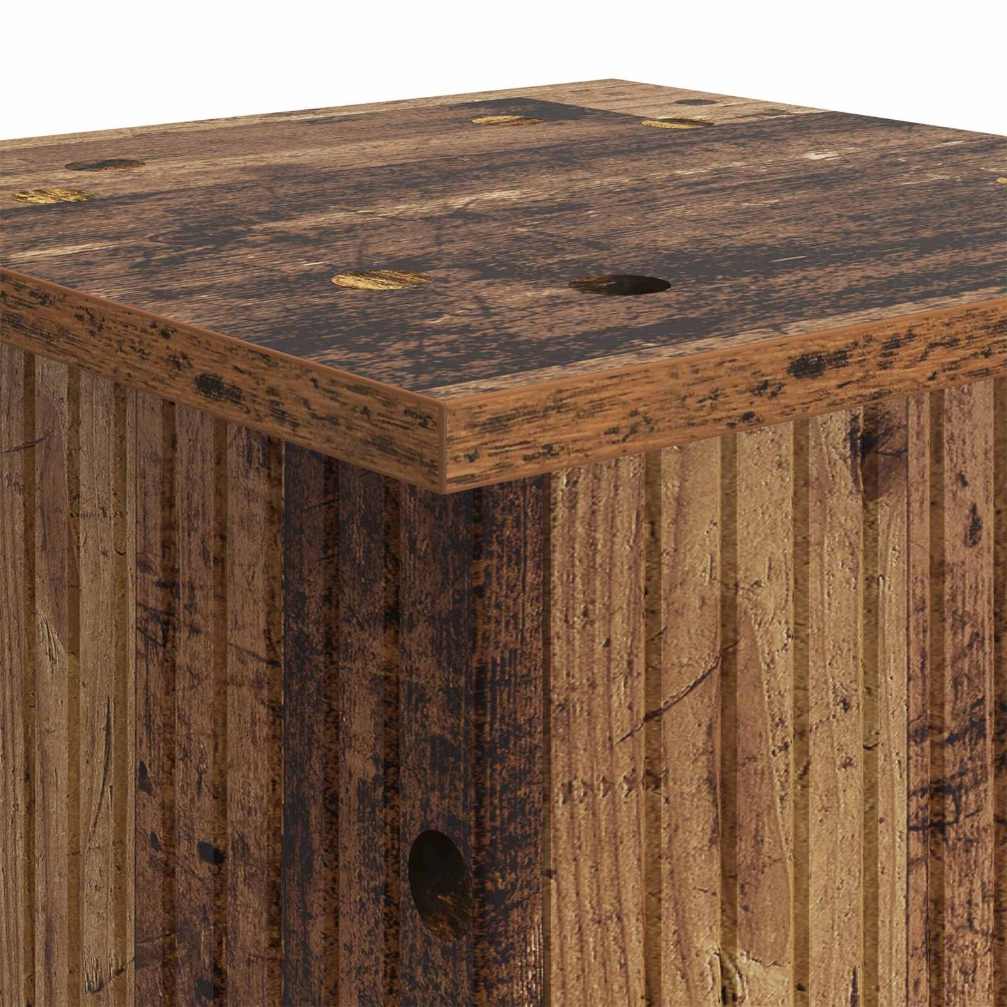 vidaXL Plant Stand 2 pcs Old Wood 30.5 x 30 x 100.5 cm Engineered Wood
