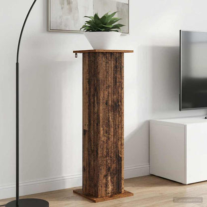 vidaXL Plant Stand 2 pcs Old Wood 30.5 x 30 x 100.5 cm Engineered Wood