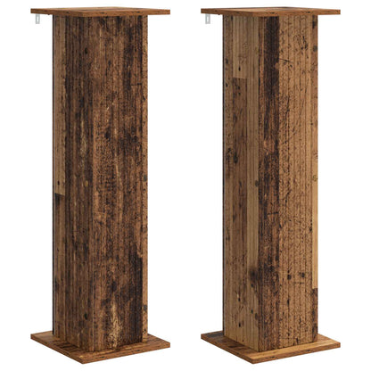 vidaXL Plant Stand 2 pcs Old Wood 30.5 x 30 x 100.5 cm Engineered Wood