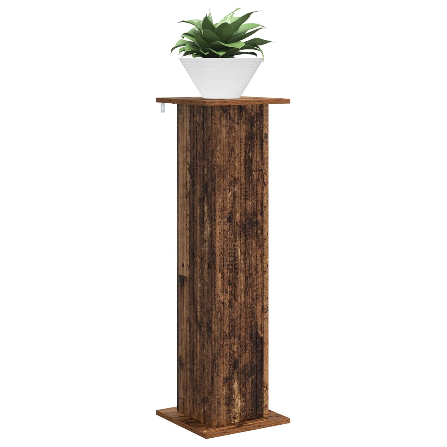vidaXL Plant Stand 2 pcs Old Wood 30.5 x 30 x 100.5 cm Engineered Wood