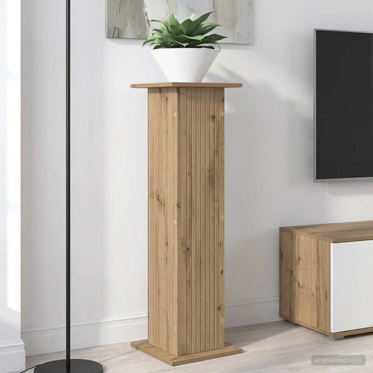 vidaXL Plant Stand Artisan Oak 30.5 x 30 x 100.5 cm Engineered Wood