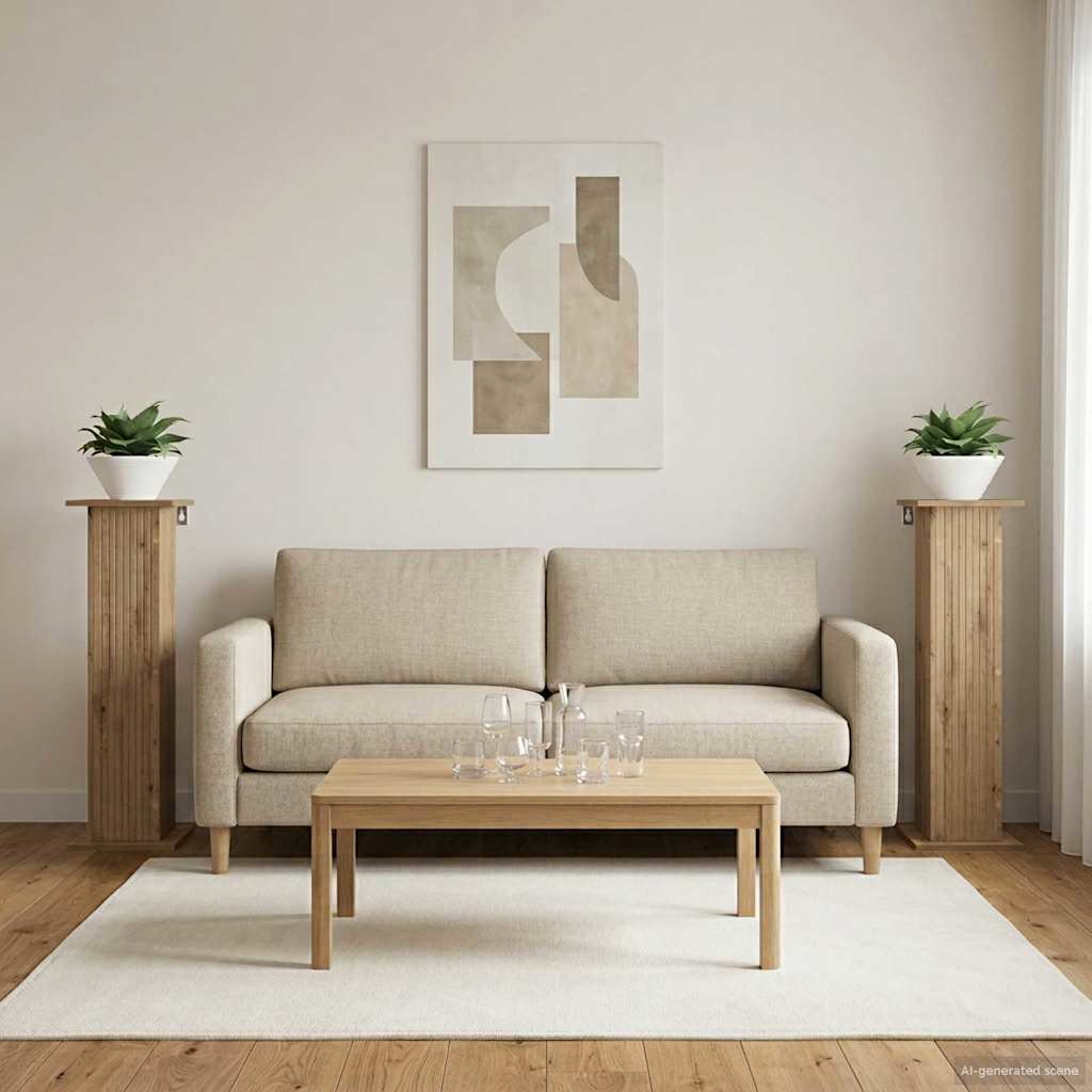vidaXL Plant Stand 2 pcs Artisan Oak 30.5 x 30 x 100.5 cm