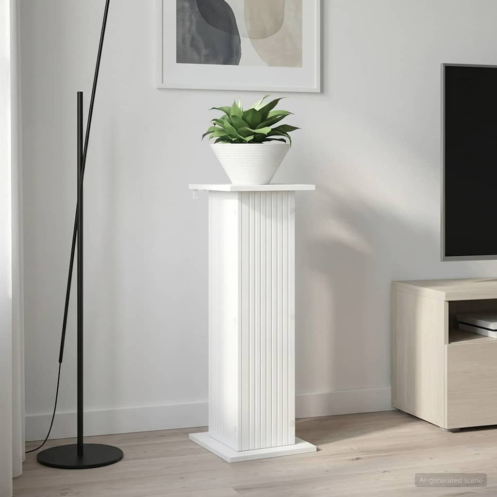 vidaXL Plant Stand White 30.5 x 30 x 80.5 cm Engineered Wood