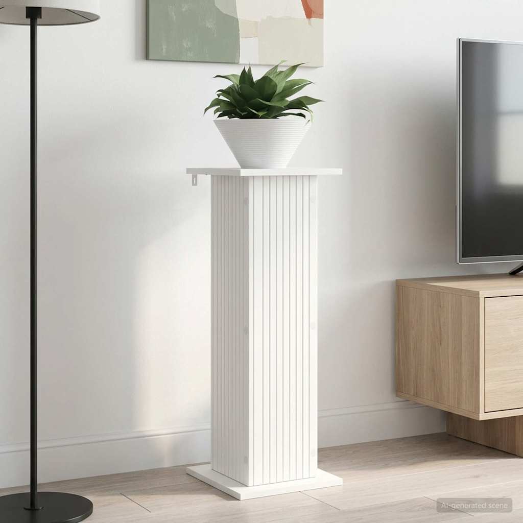 vidaXL Plant Stand 2 pcs White 30.5 x 30 x 80.5 cm Engineered Wood