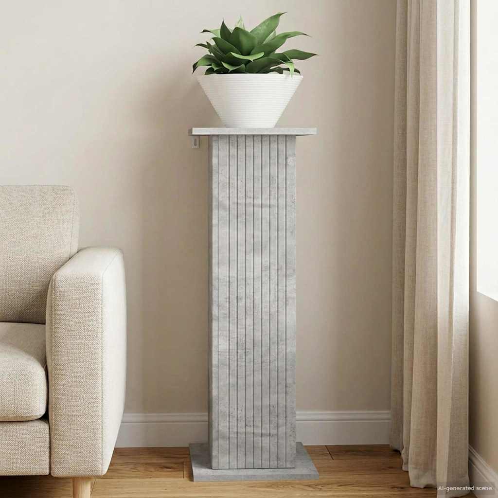 vidaXL Plant Stand Concrete Grey 30.5 x 30 x 80.5 cm Engineered Wood