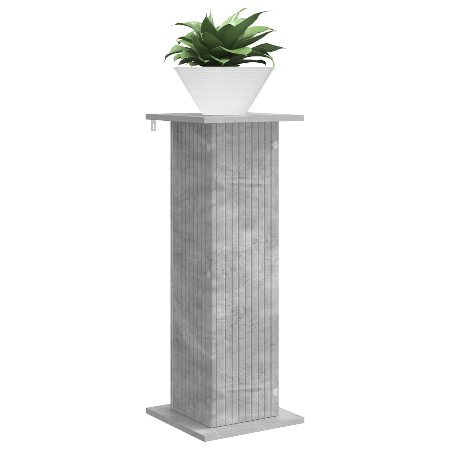 vidaXL Plant Stand 2 pcs Concrete Grey 30.5 x 30 x 80.5 cm