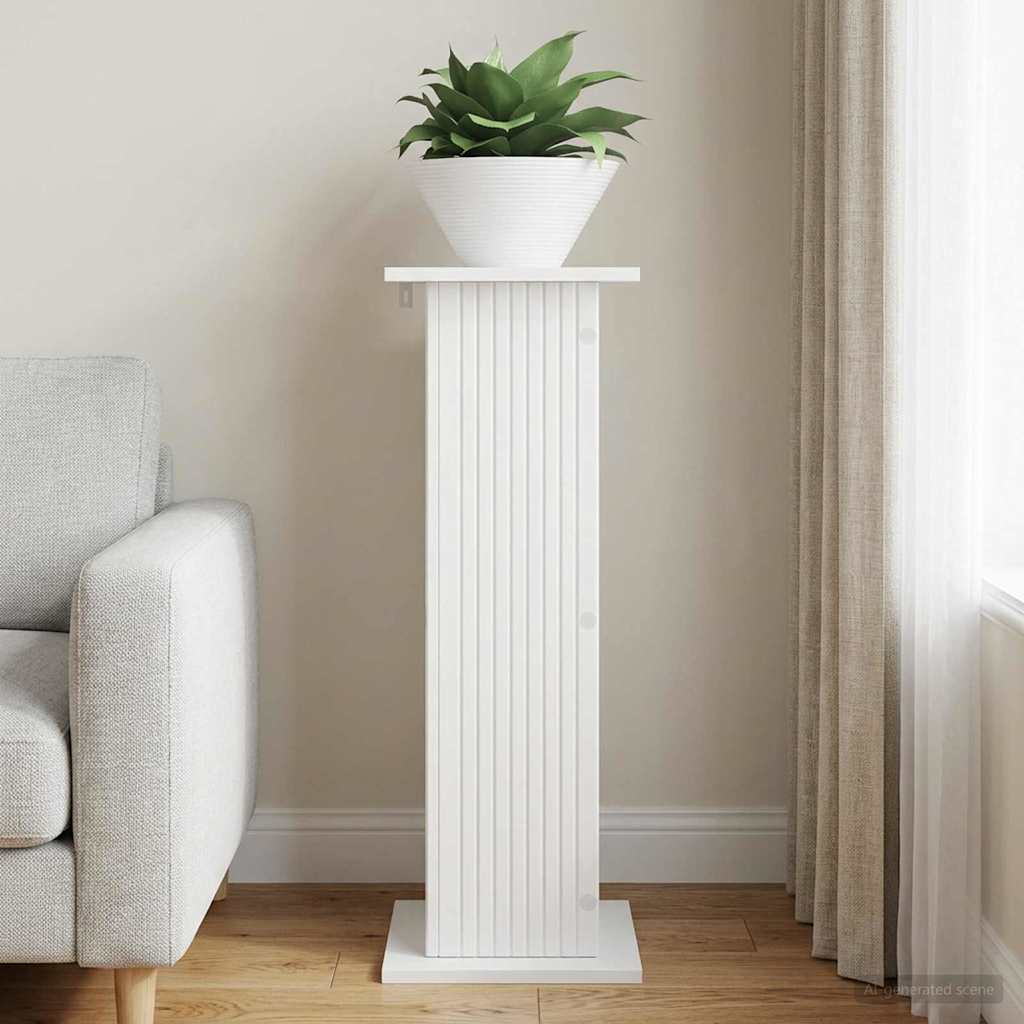 vidaXL Plant Stand High Gloss White 30.5 x 30 x 80.5 cm