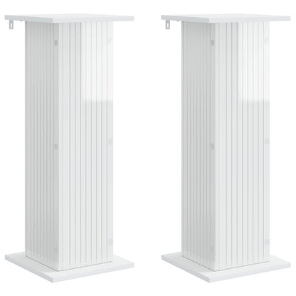 vidaXL Plant Stand 2 pcs High Gloss White 30.5 x 30 x 80.5 cm