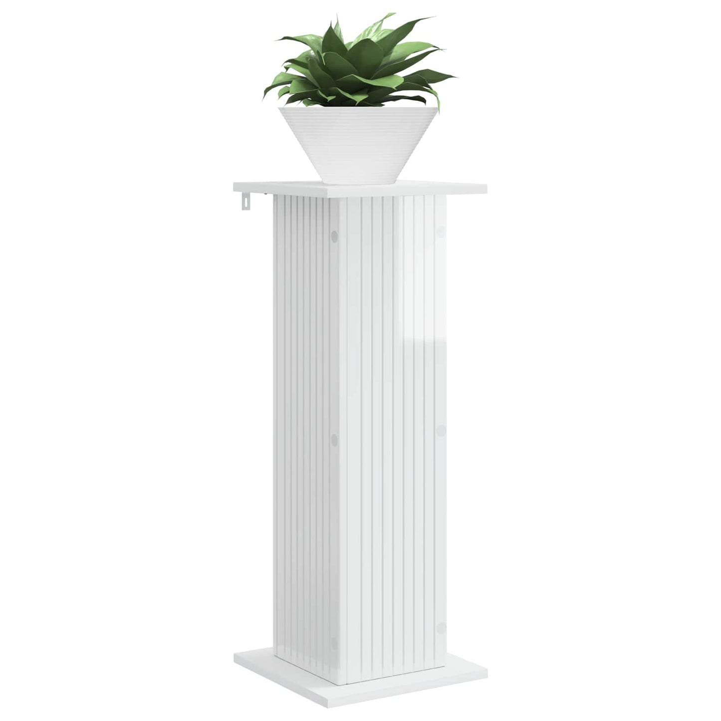 vidaXL Plant Stand 2 pcs High Gloss White 30.5 x 30 x 80.5 cm