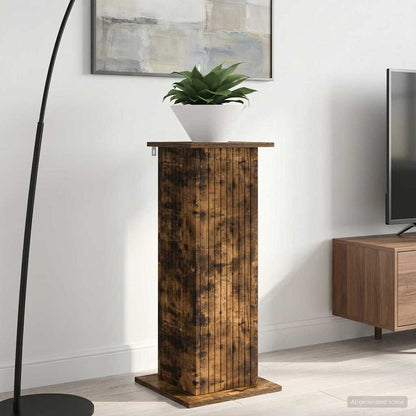 vidaXL Plant Stand Smoked Oak 30.5 x 30 x 80.5 cm Engineered Wood