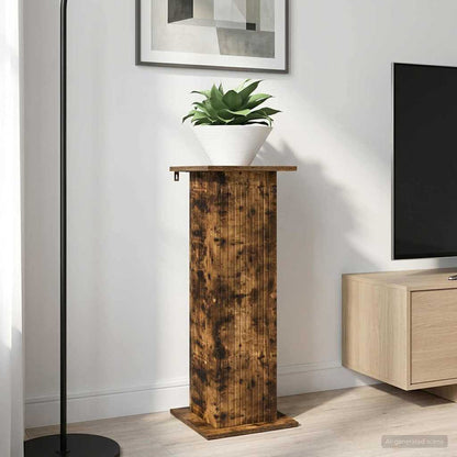 vidaXL Plant Stand 2 pcs Smoked Oak 30.5 x 30 x 80.5 cm