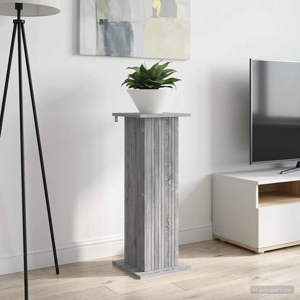 vidaXL Plant Stand 2 pcs Grey Sonoma 30.5 x 30 x 80.5 cm