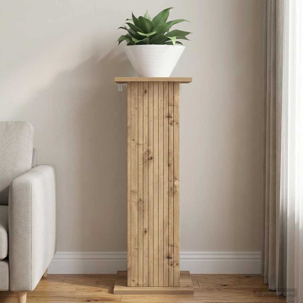 vidaXL Plant Stand Artisan Oak 30.5 x 30 x 80.5 cm Engineered Wood
