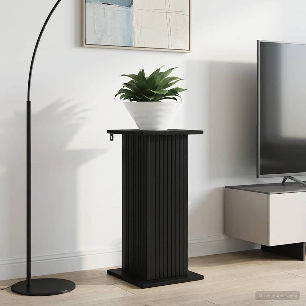 vidaXL Plant Stand Black 30.5 x 30 x 60.5 cm Engineered Wood