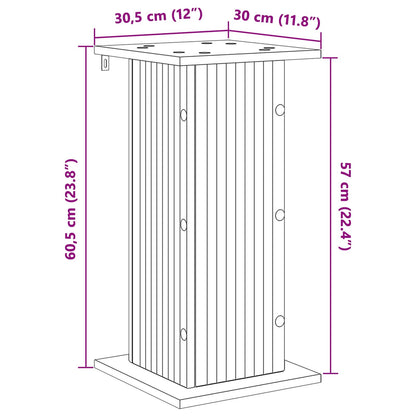 vidaXL Plant Stand Sonoma Oak 30.5 x 30 x 60.5 cm Engineered Wood