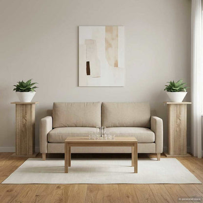 vidaXL Plant Stand 2 pcs Sonoma Oak 30.5 x 30 x 60.5 cm
