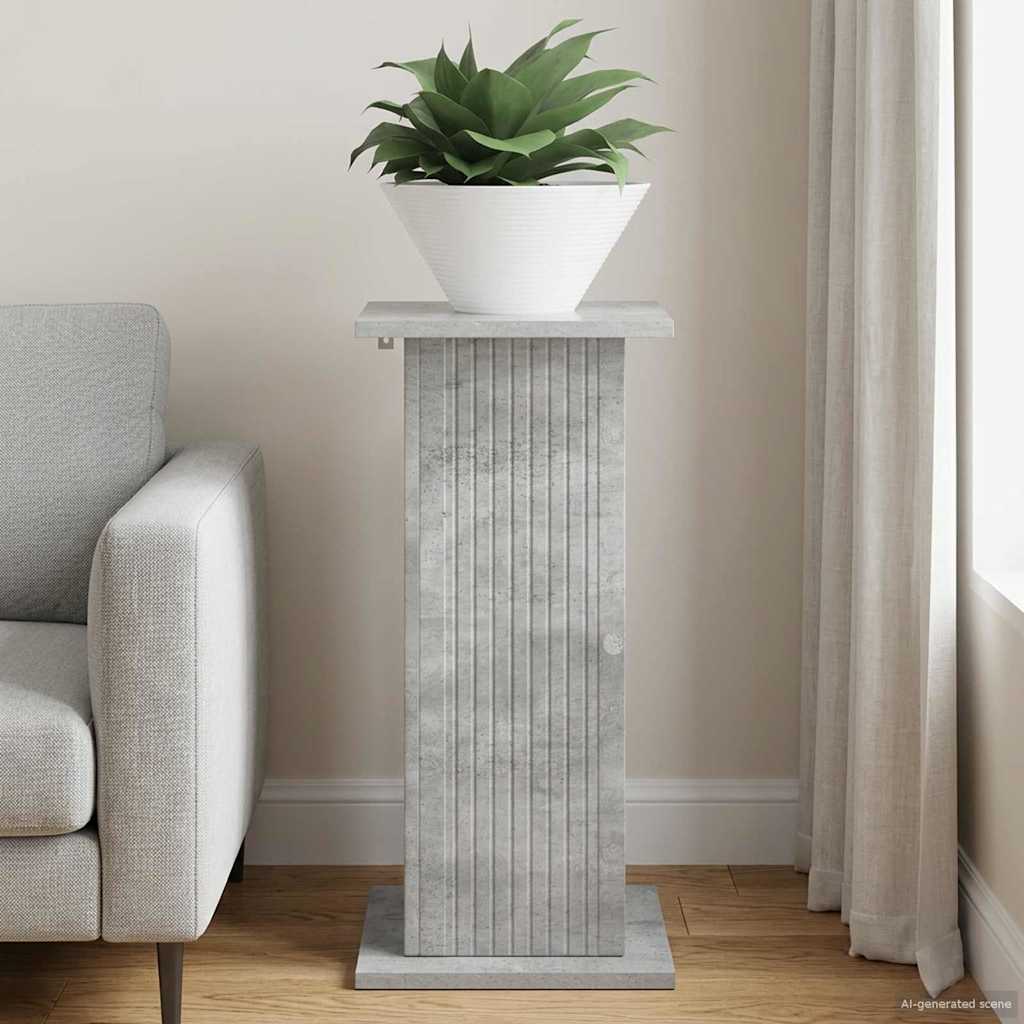 vidaXL Plant Stand Concrete Grey 30.5 x 30 x 60.5 cm Engineered Wood