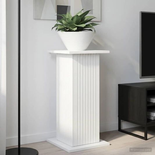 vidaXL Plant Stand High Gloss White 30.5 x 30 x 60.5 cm