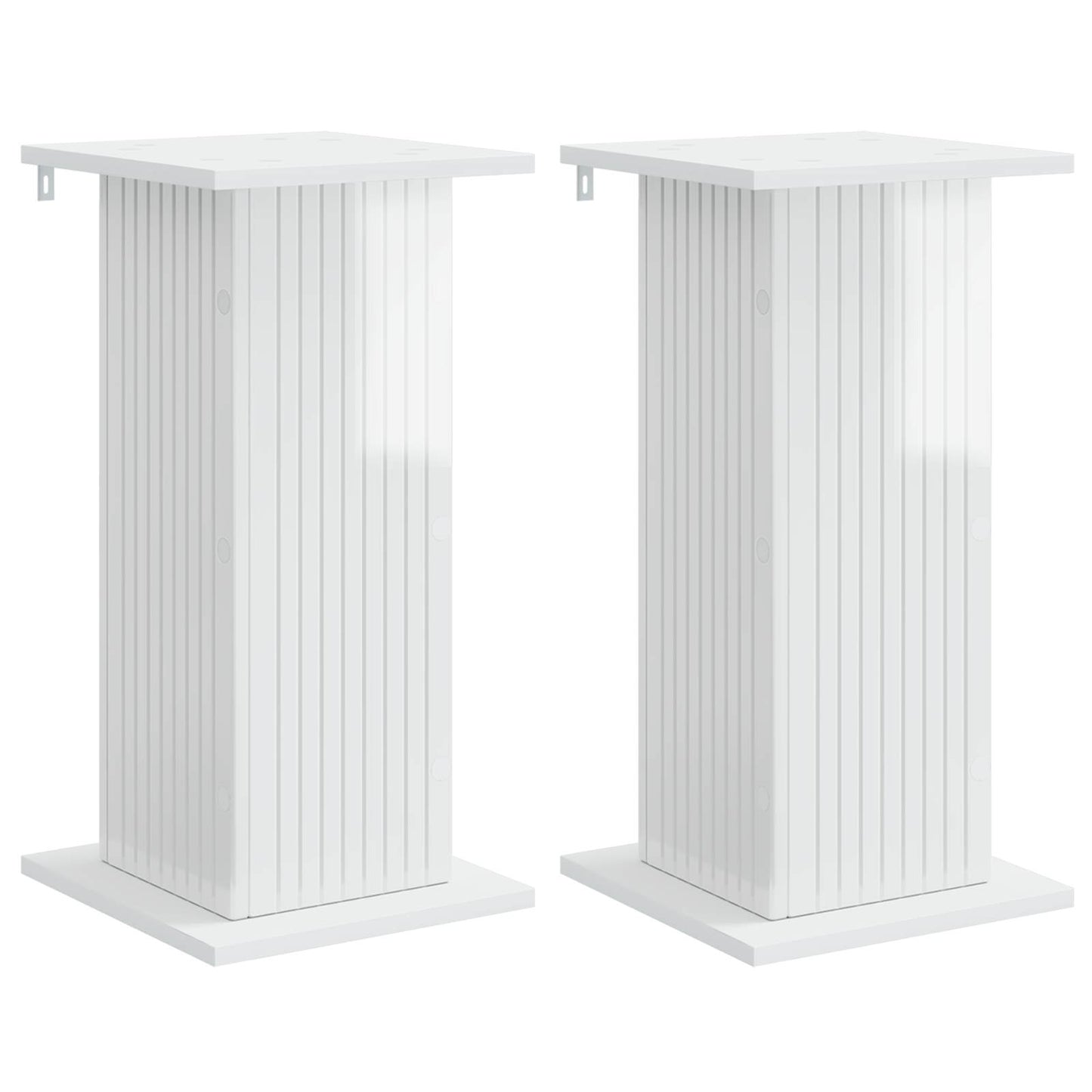 vidaXL Plant Stand 2 pcs High Gloss White 30.5 x 30 x 60.5 cm
