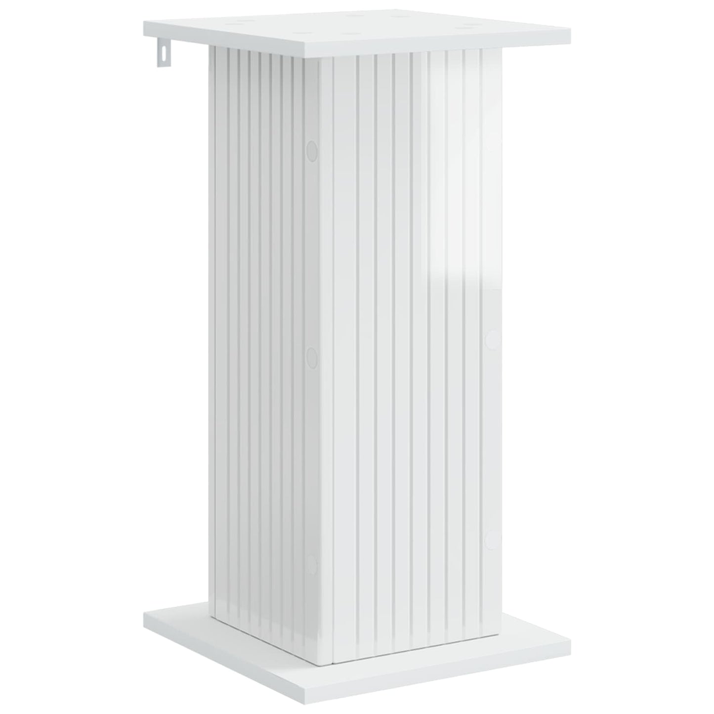 vidaXL Plant Stand 2 pcs High Gloss White 30.5 x 30 x 60.5 cm