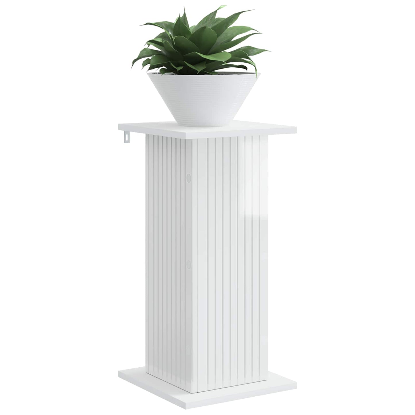 vidaXL Plant Stand 2 pcs High Gloss White 30.5 x 30 x 60.5 cm