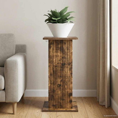vidaXL Plant Stand Smoked Oak 30.5 x 30 x 60.5 cm Engineered Wood