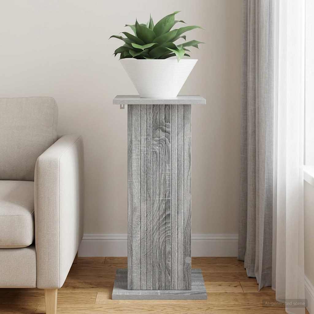 vidaXL Plant Stand Grey Sonoma 30.5 x 30 x 60.5 cm Engineered Wood