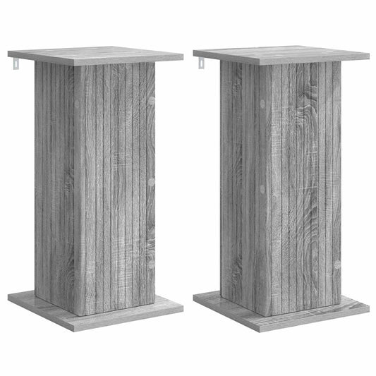 vidaXL Plant Stand 2 pcs Grey Sonoma 30.5 x 30 x 60.5 cm