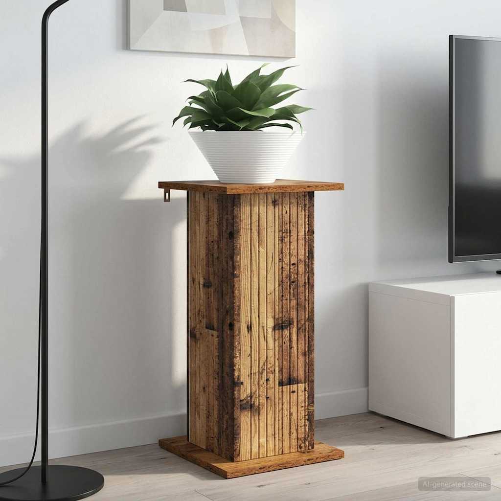 vidaXL Plant Stand 2 pcs Old Wood 30.5 x 30 x 60.5 cm Engineered Wood