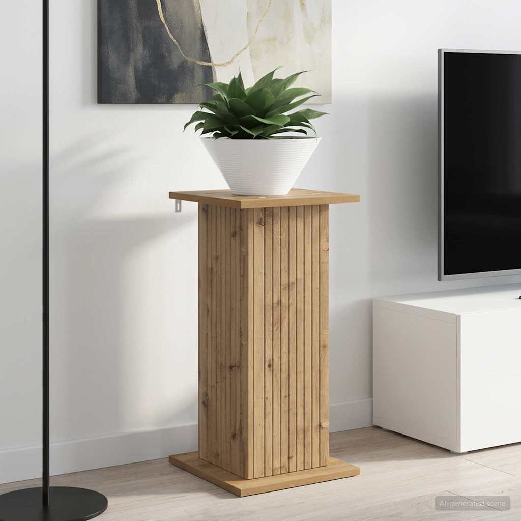 vidaXL Plant Stand Artisan Oak 30.5 x 30 x 60.5 cm Engineered Wood