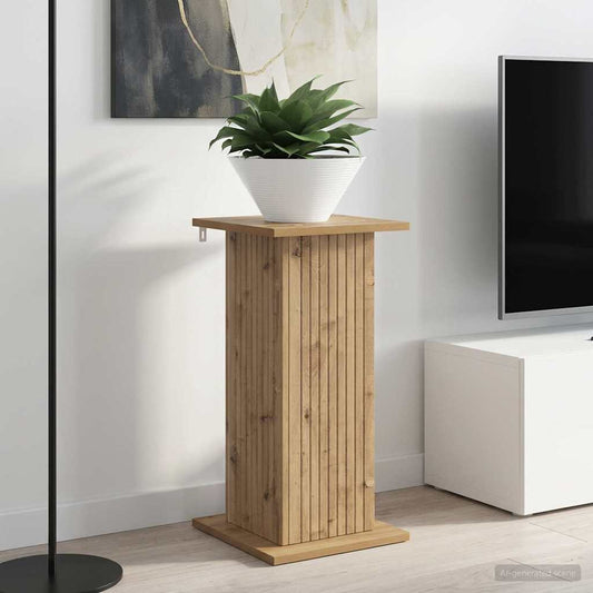 vidaXL Plant Stand Artisan Oak 30.5 x 30 x 60.5 cm Engineered Wood