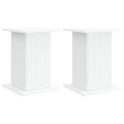 vidaXL Plant Stand 2 pcs White 30.5 x 30 x 43 cm Engineered Wood
