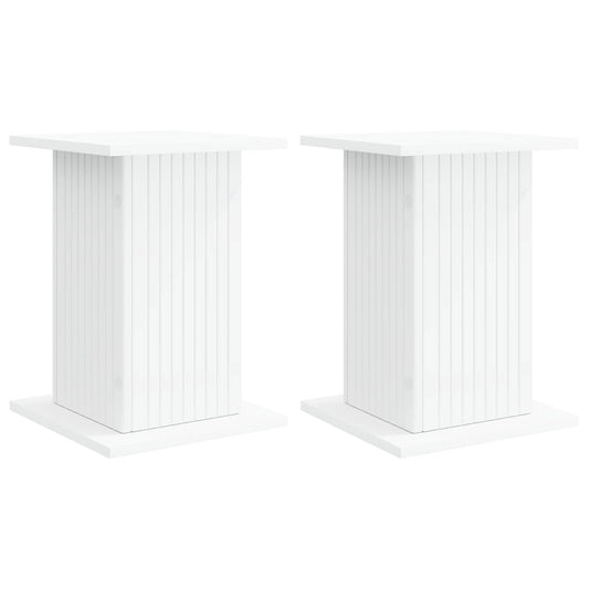 vidaXL Plant Stand 2 pcs White 30.5 x 30 x 43 cm Engineered Wood