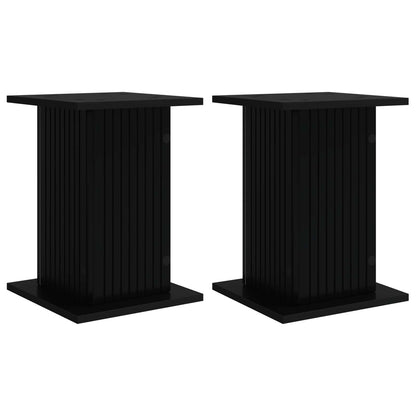vidaXL Plant Stand 2 pcs Black 30.5 x 30 x 43 cm Engineered Wood
