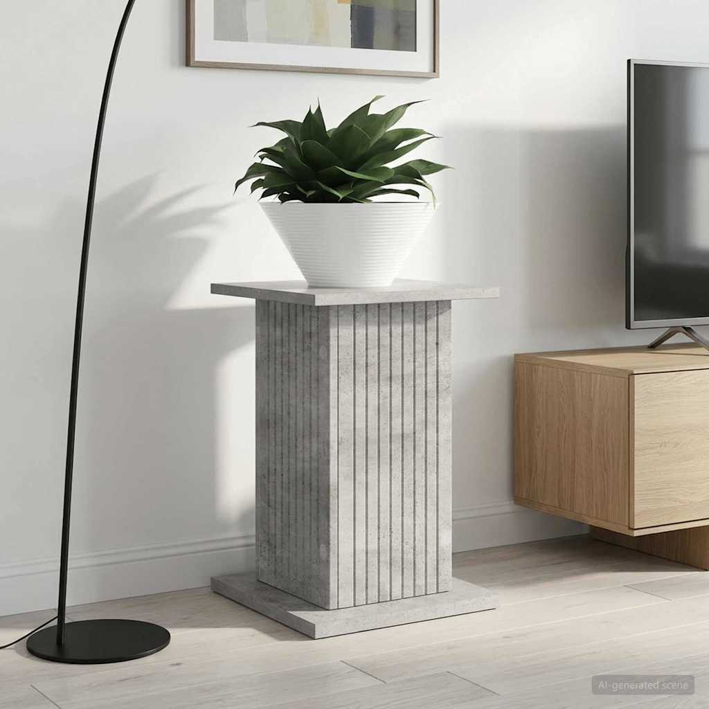 vidaXL Plant Stand Concrete Grey 30.5 x 30 x 43 cm Engineered Wood
