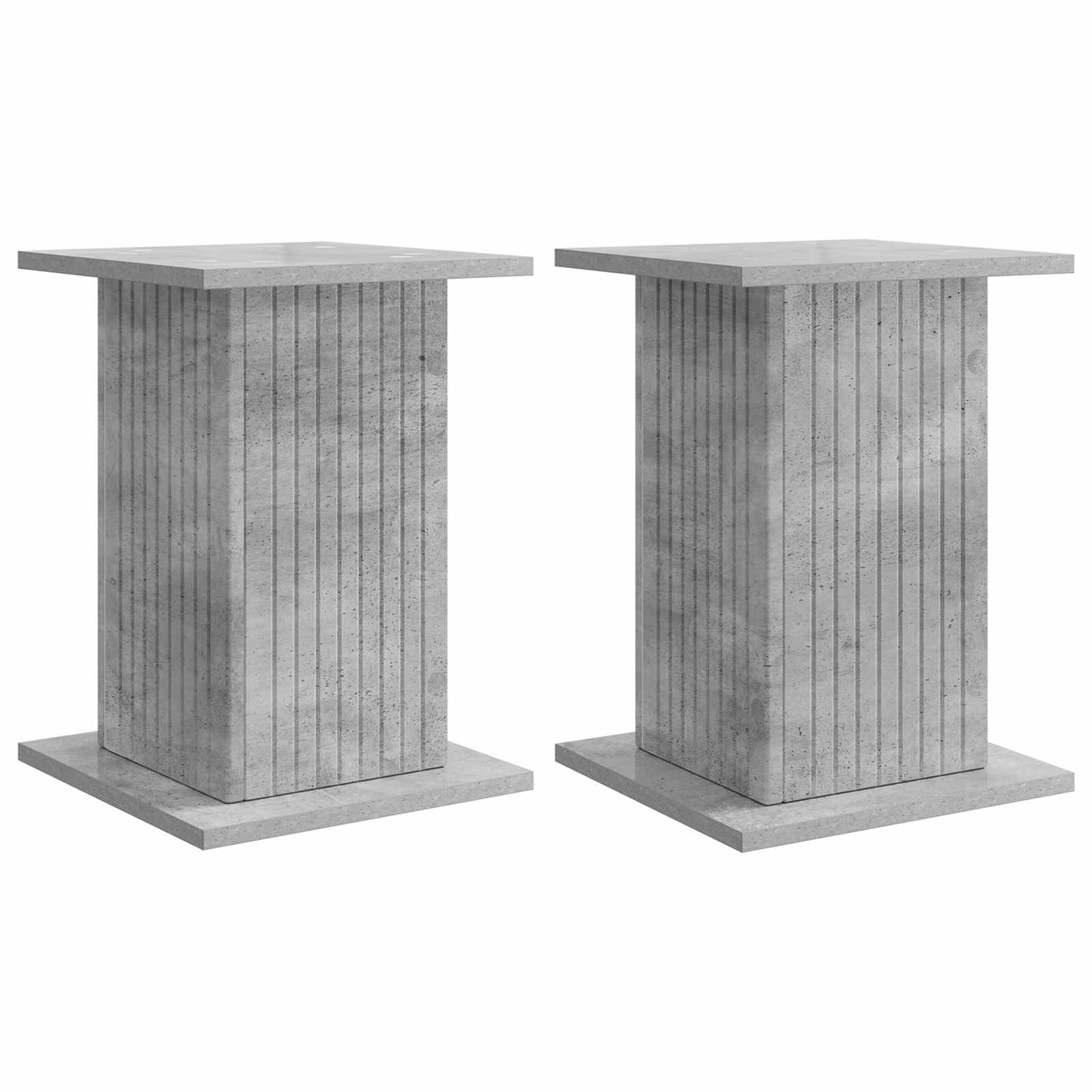 vidaXL Plant Stand 2 pcs Concrete Grey 30.5 x 30 x 43 cm