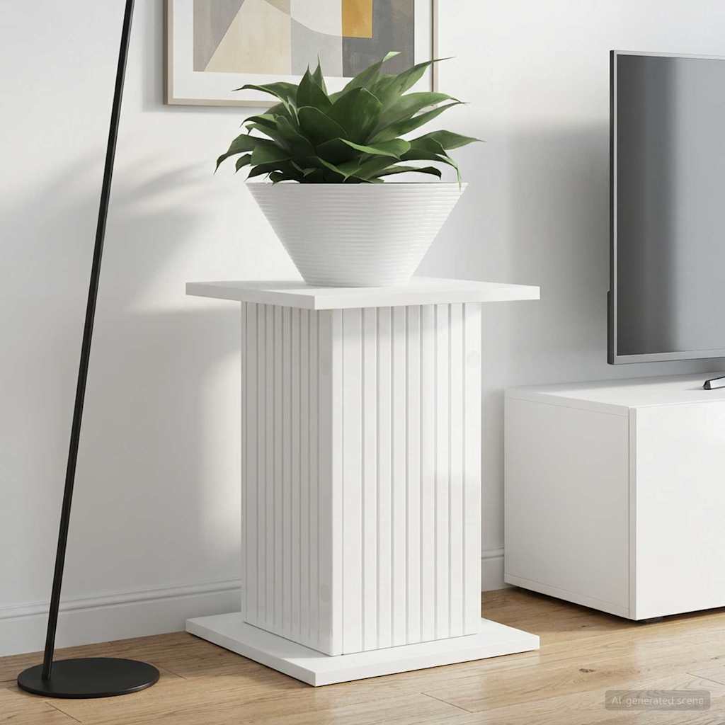 vidaXL Plant Stand High Gloss White 30.5 x 30 x 43 cm Engineered Wood