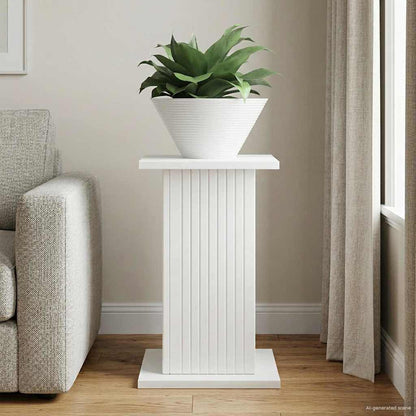 vidaXL Plant Stand High Gloss White 30.5 x 30 x 43 cm Engineered Wood