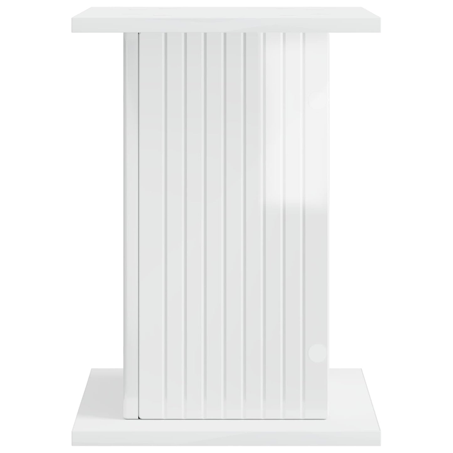 vidaXL Plant Stand High Gloss White 30.5 x 30 x 43 cm Engineered Wood
