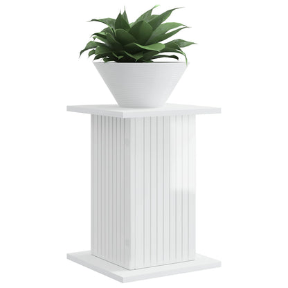 vidaXL Plant Stand High Gloss White 30.5 x 30 x 43 cm Engineered Wood