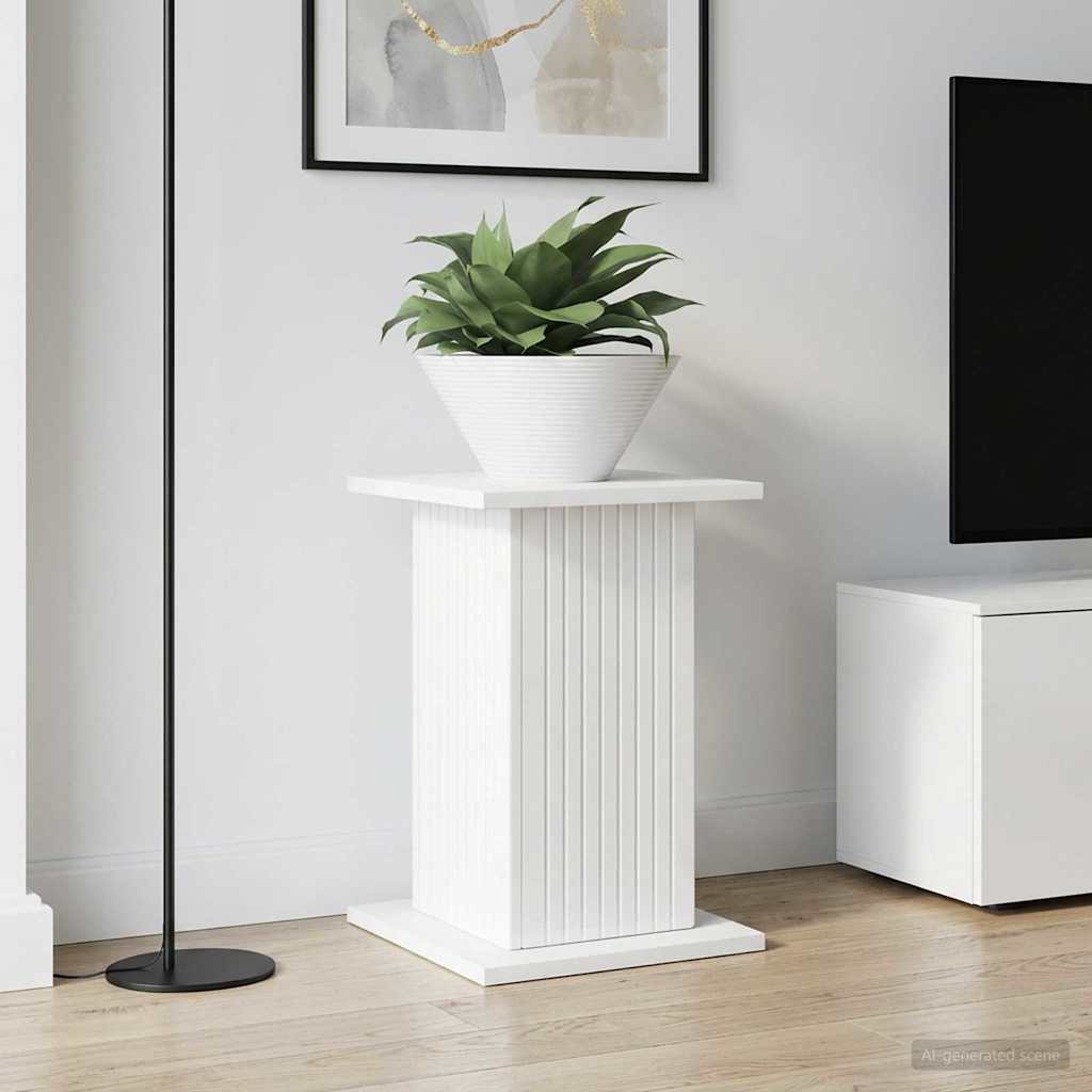 vidaXL Plant Stand 2 pcs High Gloss White 30.5 x 30 x 43 cm
