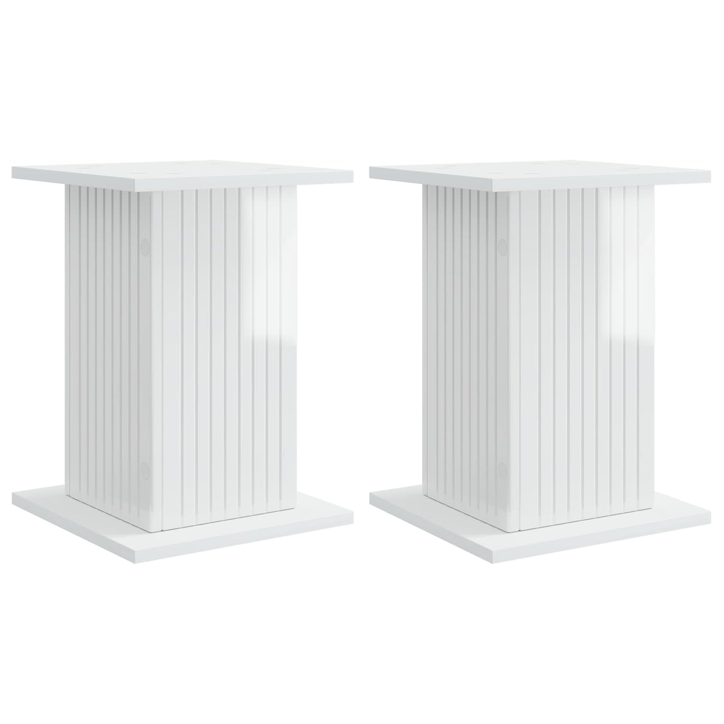 vidaXL Plant Stand 2 pcs High Gloss White 30.5 x 30 x 43 cm