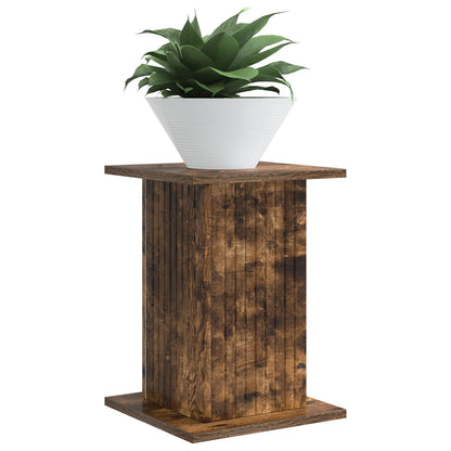 vidaXL Plant Stand 2 pcs Smoked Oak 30.5 x 30 x 43 cm Engineered Wood