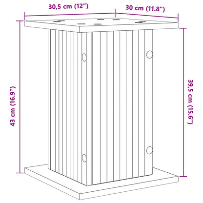 vidaXL Plant Stand Grey Sonoma 30.5 x 30 x 43 cm Engineered Wood
