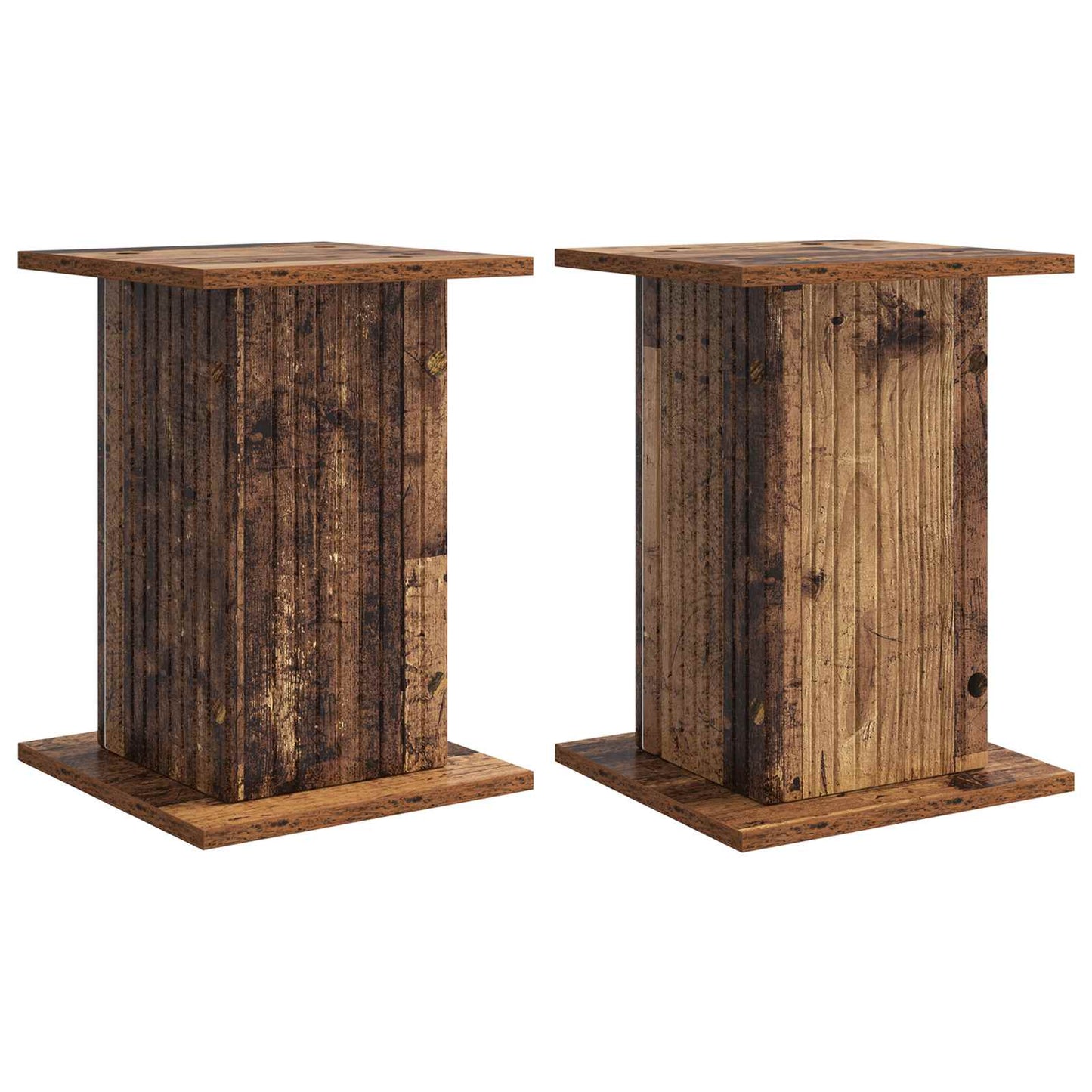 vidaXL Plant Stand 2 pcs Old Wood 30.5 x 30 x 43 cm Engineered Wood