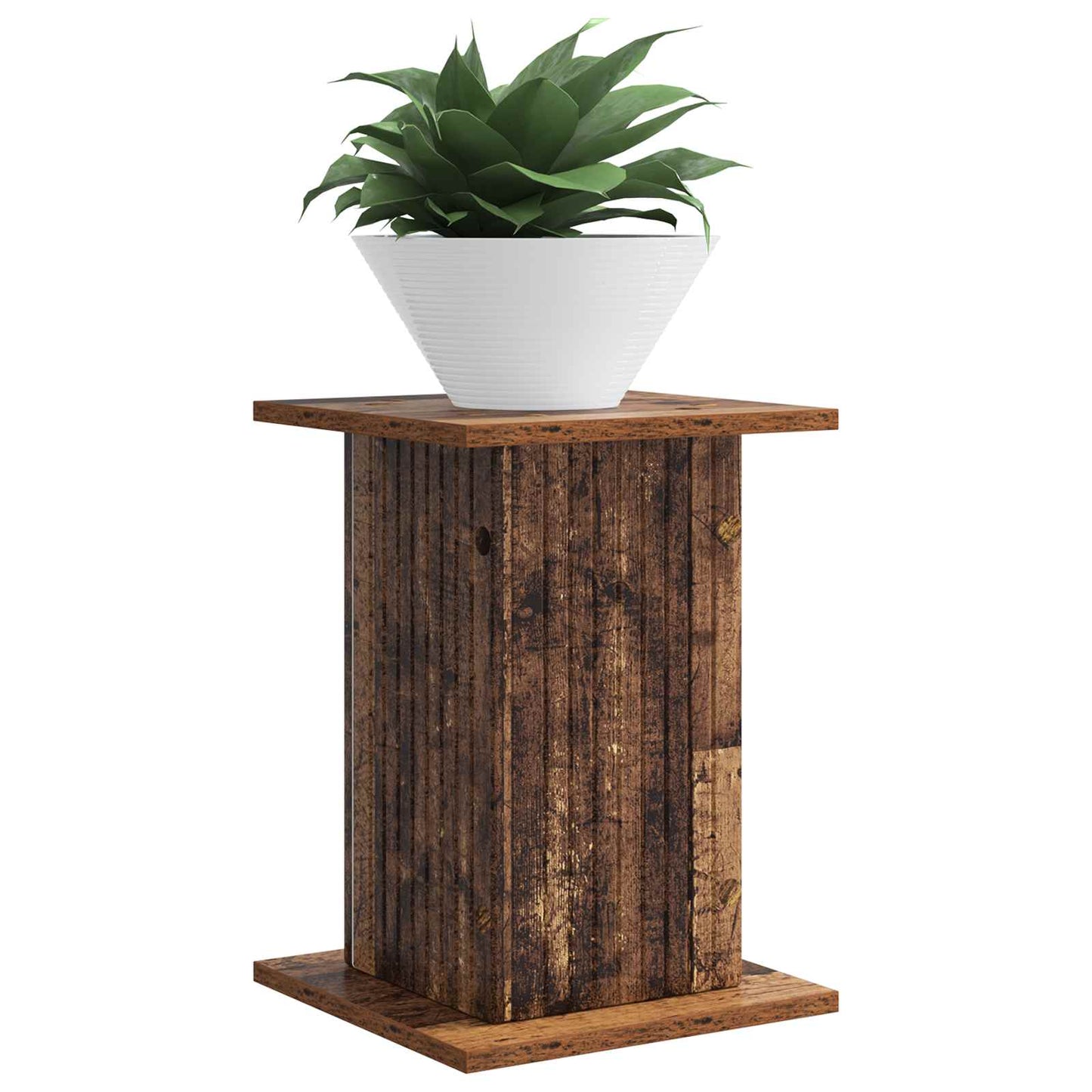 vidaXL Plant Stand 2 pcs Old Wood 30.5 x 30 x 43 cm Engineered Wood