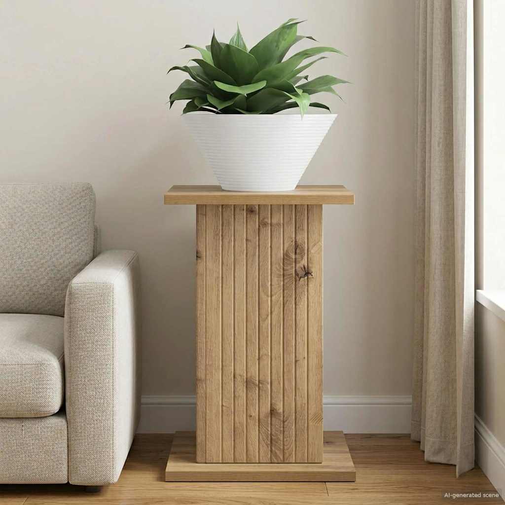 vidaXL Plant Stand Artisan Oak 30.5 x 30 x 43 cm Engineered Wood